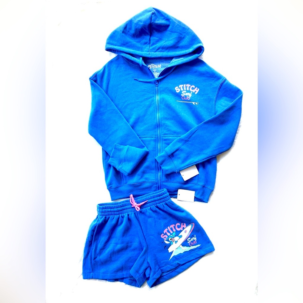 NWT Disney Stitch Surf Club set